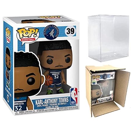 Funko Pop! Nba - Minnesota Timberwolves - Karl-Anthony Towns - In Pop Protector And Box